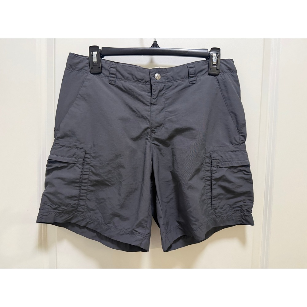 REI Co-op Women 8 Gray Sahara Cargo Shorts Nylon UPF 50+ Hiking Outdoor Pocketed